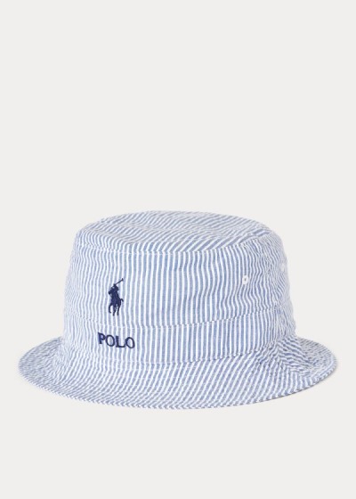 Men's Polo Ralph Lauren Seersucker Bucket Hats | 172063BJP